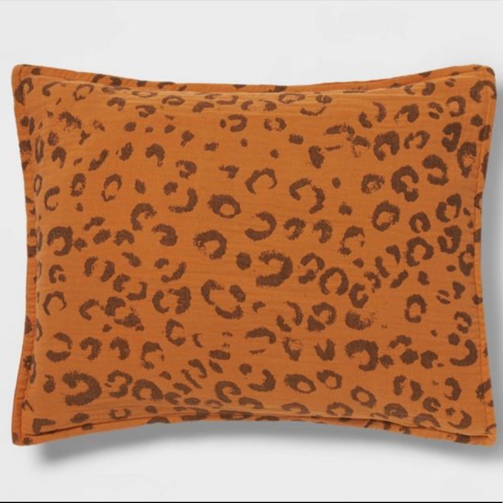 Leopard Matelasse Standard Sham Opalhouse - NWOT